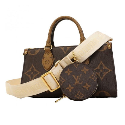Louis Vuitton Handbag Monogram Giant Reverse On The Go East West Brown 2-Way Bag