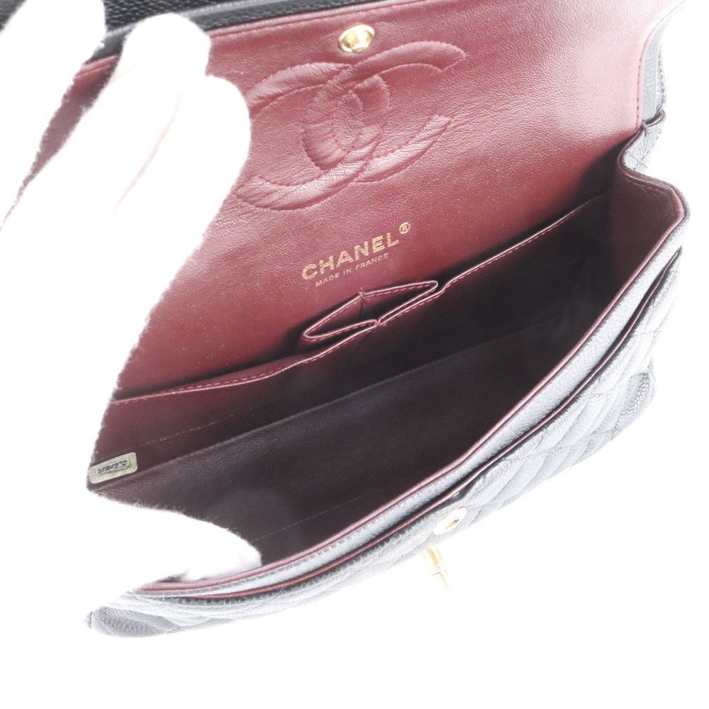 Chanel Quilted Caviar Leather Double Flap 2-Way Shoulder Bag Rnm — view 8