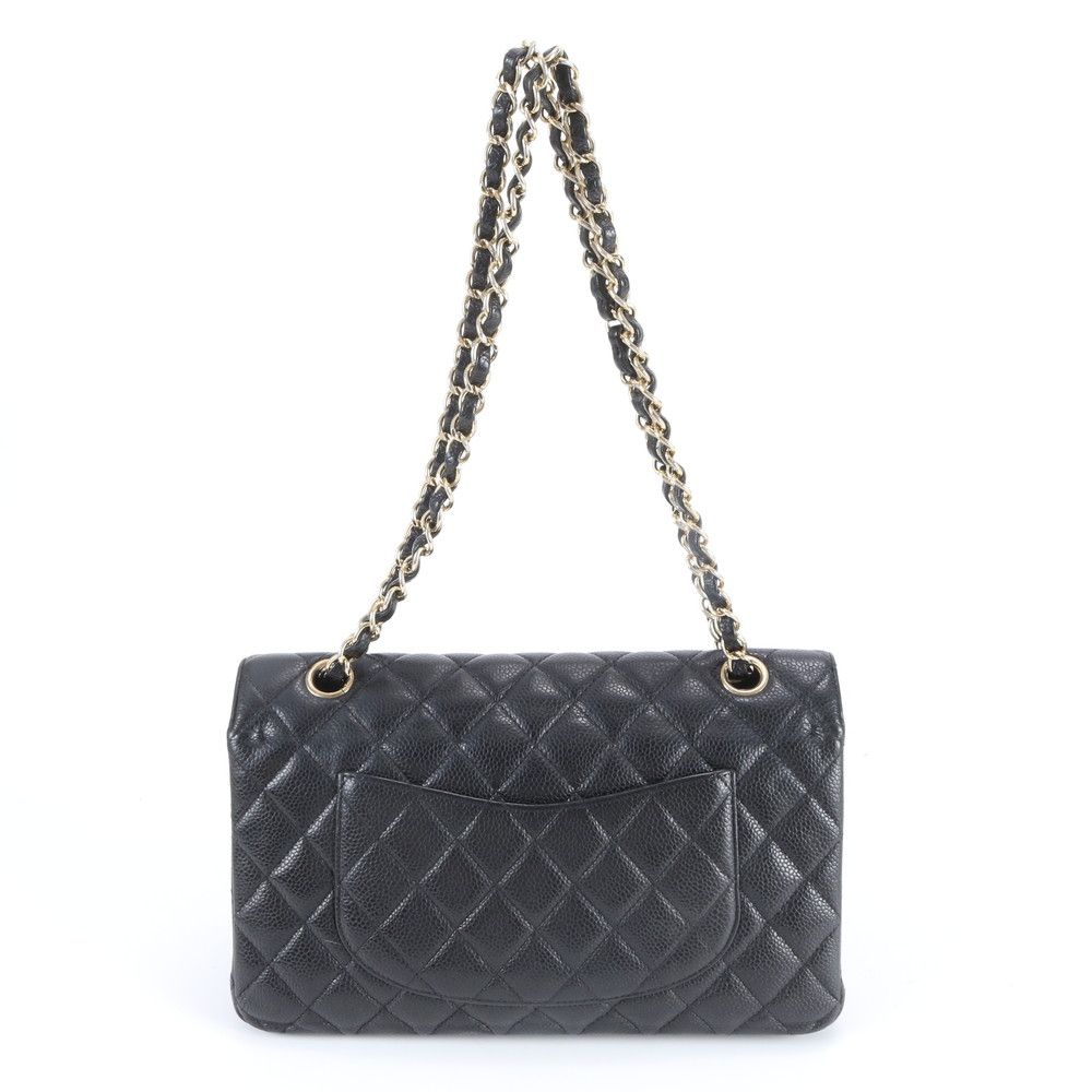 Chanel Quilted Caviar Leather Double Flap 2-Way Shoulder Bag Rnm — view 3