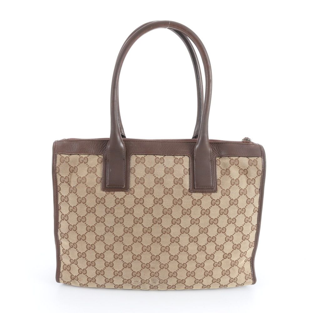 Gucci GG Canvas 000 Leather Tote Shoulder Business Document Rbm — view 3