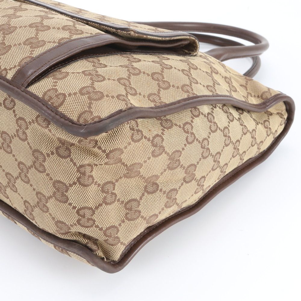 Gucci GG Canvas 000 Leather Tote Shoulder Business Document Rbm — view 4