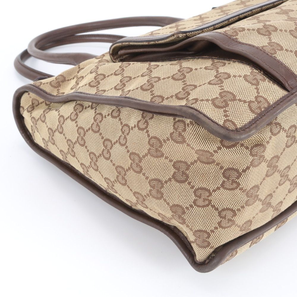 Gucci GG Canvas 000 Leather Tote Shoulder Business Document Rbm — view 6