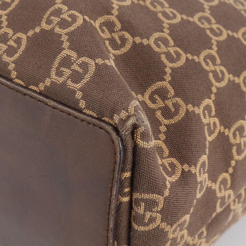 Gucci GG Canvas 002 Leather Tote Shoulder Hand Brown Rbm — view 7