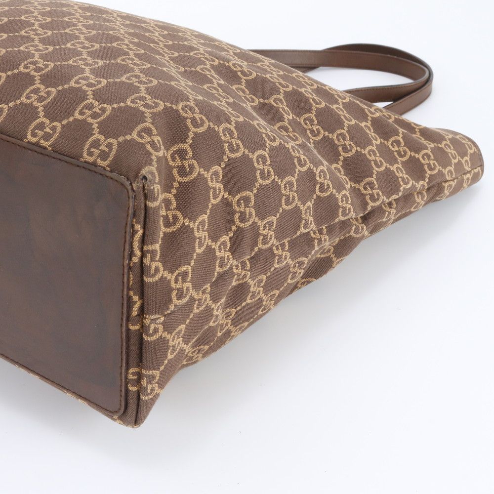 Gucci GG Canvas 002 Leather Tote Shoulder Hand Brown Rbm — view 4