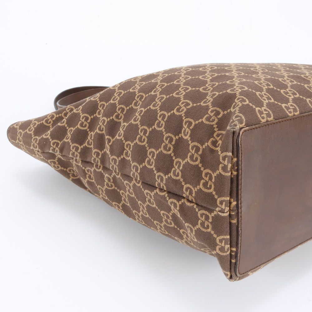Gucci GG Canvas 002 Leather Tote Shoulder Hand Brown Rbm — view 6