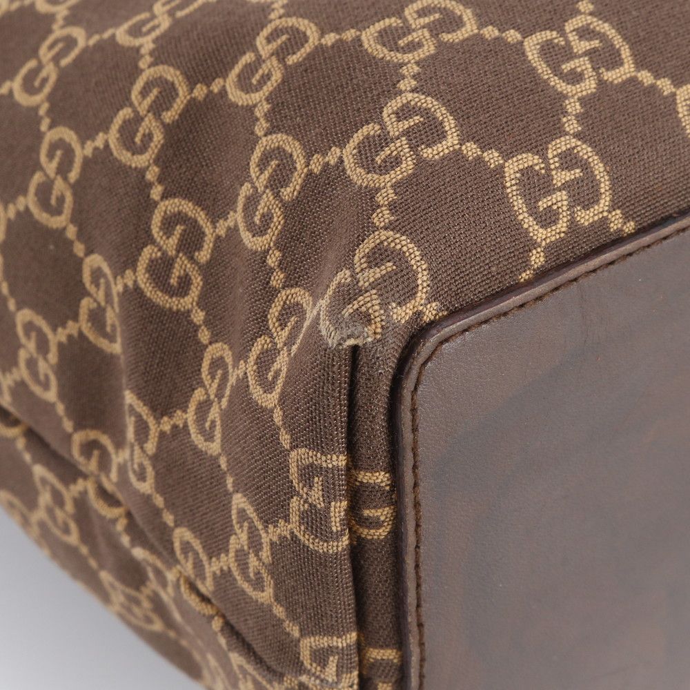 Gucci GG Canvas 002 Leather Tote Shoulder Hand Brown Rbm — view 8
