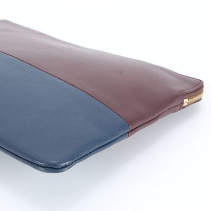 Celine Bicolor Leather Clutch Pouch Business Rbm — view 3