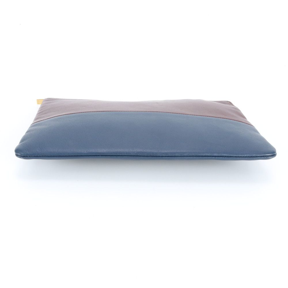 Celine Bicolor Leather Clutch Pouch Business Rbm — view 4