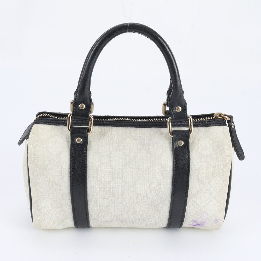 Gucci GG Supreme Mini Boston Leather Handbag Tote — view 3