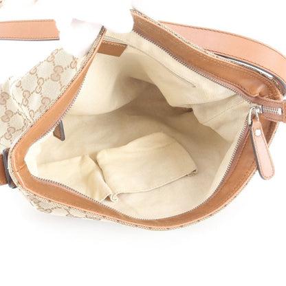 Gucci GG Canvas Leather Shoulder Bag Crossbody Hand Tote Brown Rbm — view 7