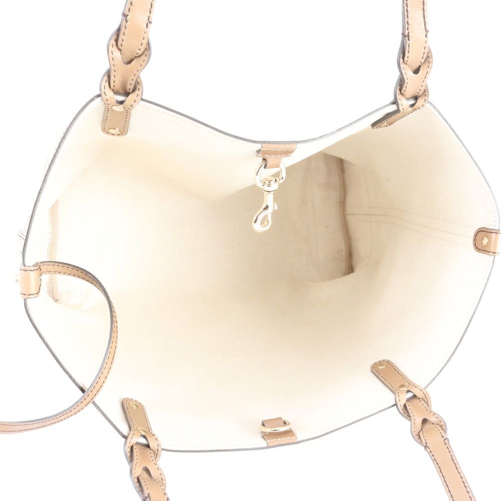 Gucci GG Canvas Leather Tote Shoulder Hand Rbm — view 7