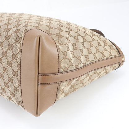 Gucci GG Canvas Leather Tote Shoulder Hand Rbm — view 4