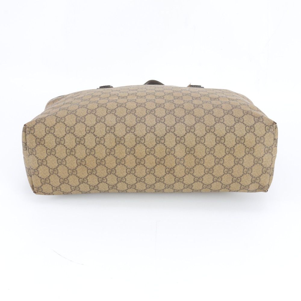 Gucci GG Supreme Leather Tote Shoulder Hand Brown Rbm — view 6