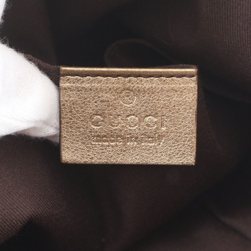 Gucci GG Canvas Sherry Line Leather Tote Shoulder Hand Rbm — view 8