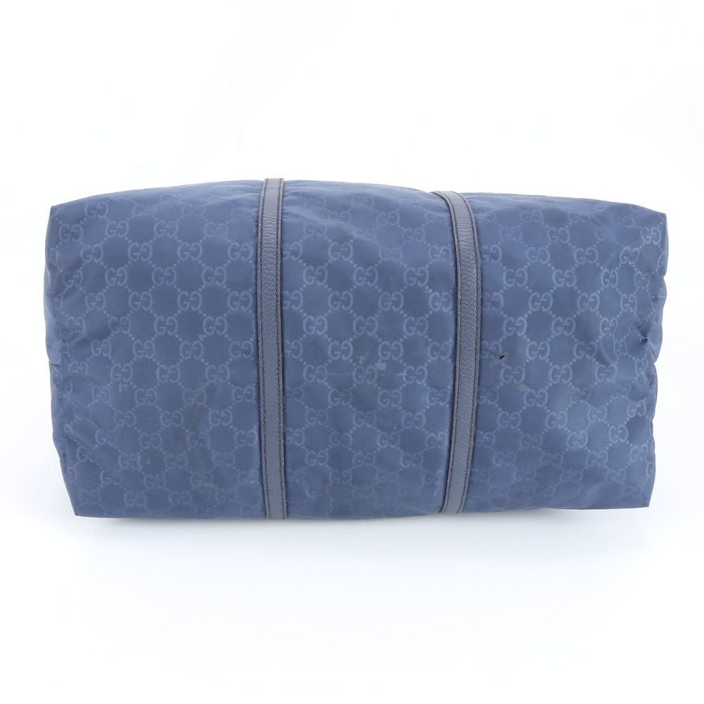Gucci GG Nylon Leather Tote Shoulder Business Navy Dark Blue Rbm — view 5