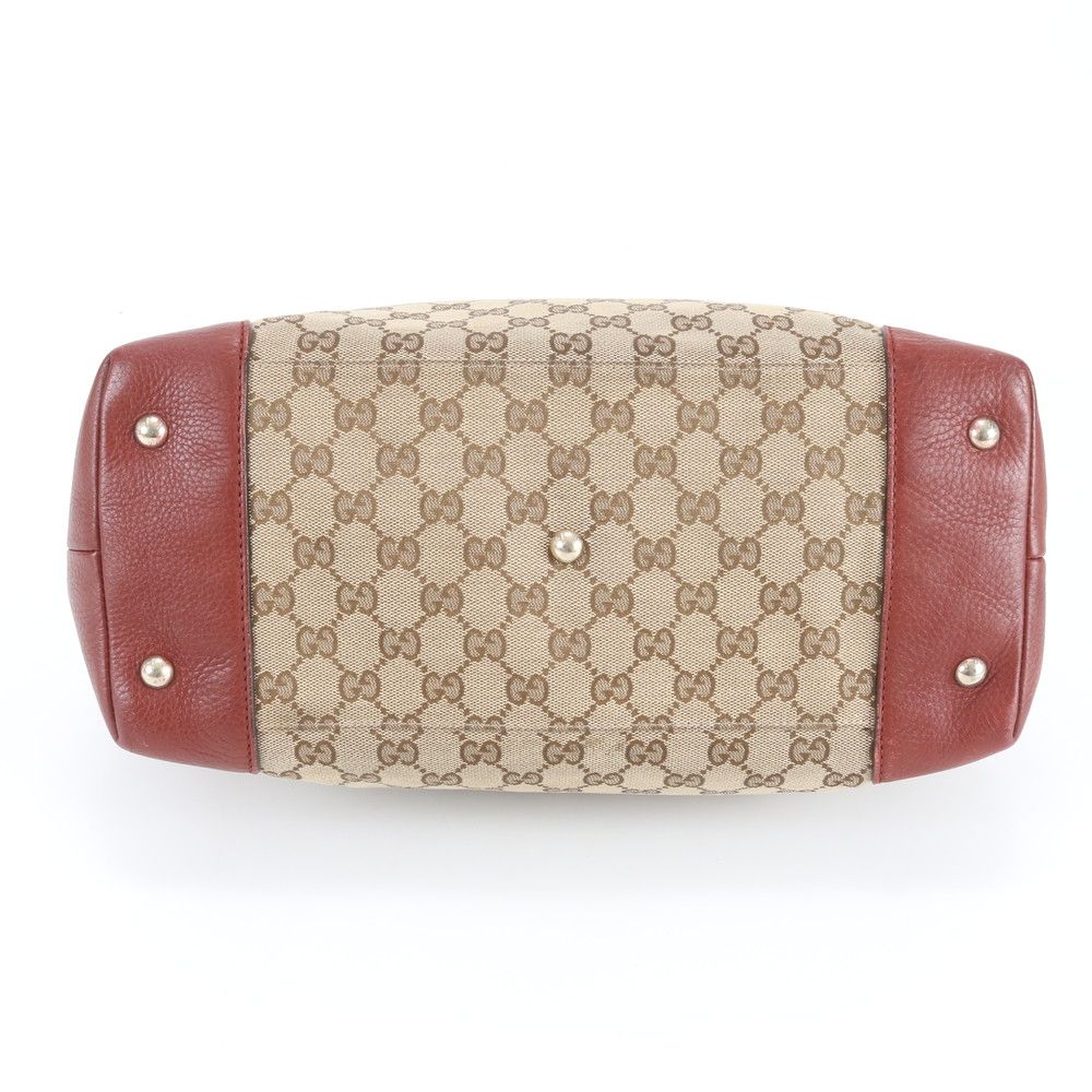 Gucci GG Canvas Leather Tote Shoulder Hand Rbm — view 5