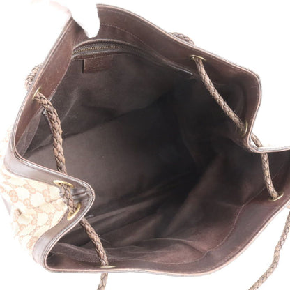 Gucci GG Canvas Leather Tote Shoulder Hand Brown Rbm — view 7