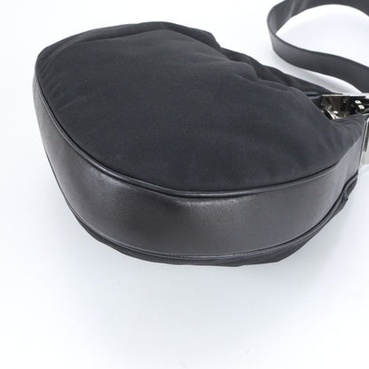 Gucci 001 Leather Nylon Shoulder Bag Hand Black Rbm — view 5