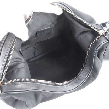 Gucci 001 Leather Nylon Shoulder Bag Hand Black Rbm — view 7