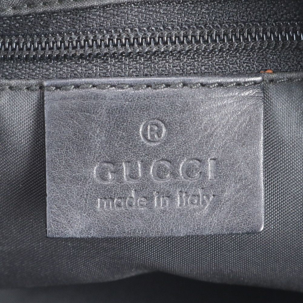 Gucci 001 Leather Nylon Shoulder Bag Hand Black Rbm — view 8