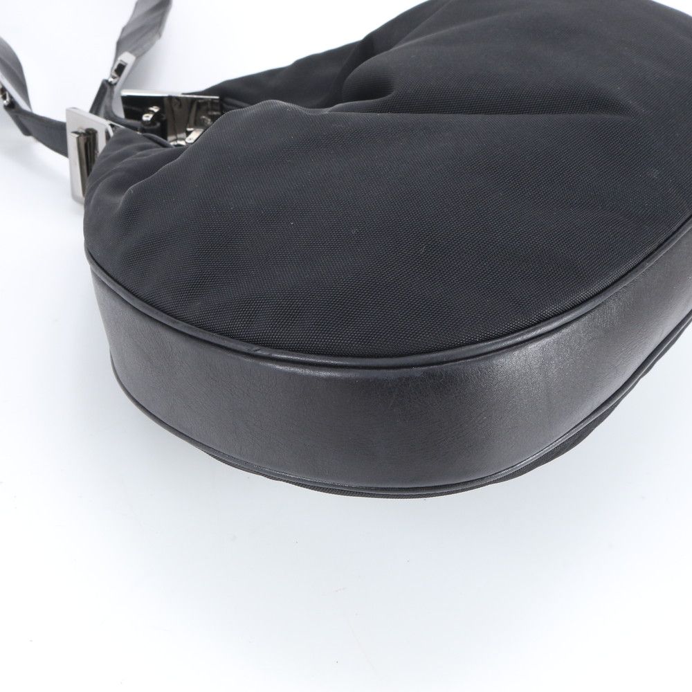 Gucci 001 Leather Nylon Shoulder Bag Hand Black Rbm — view 4