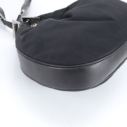 Gucci 001 Leather Nylon Shoulder Bag Hand Black Rbm — view 4