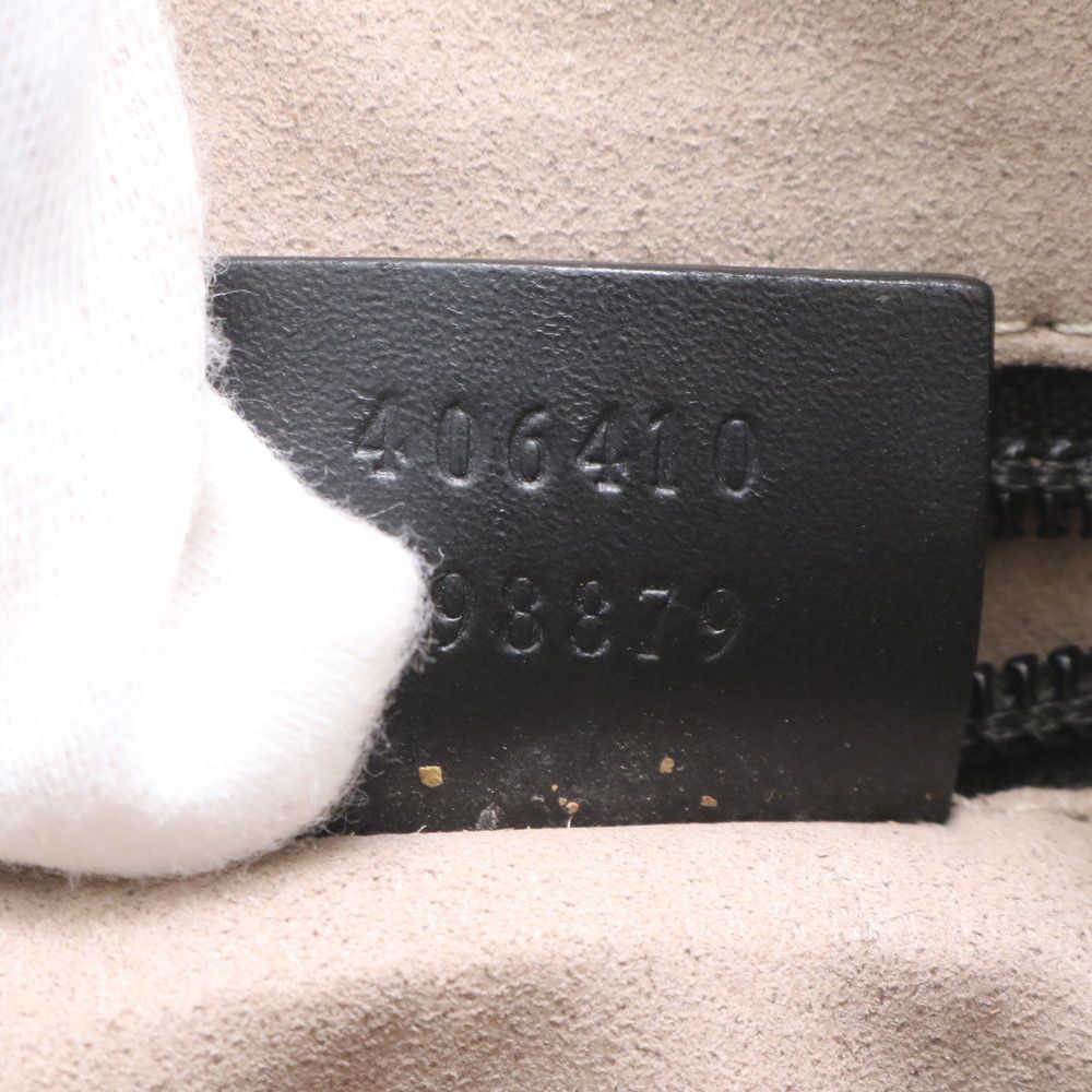 Gucci Guccissima Leather Shoulder Bag Crossbody Messenger Black Rbm — view 9