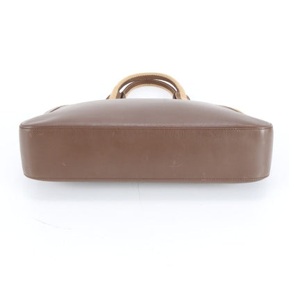 Gucci 002 Leather Canvas Tote Shoulder Hand Brown Rbm — view 6
