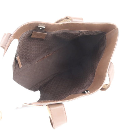 Gucci 002 Leather Canvas Tote Shoulder Hand Brown Rbm — view 7