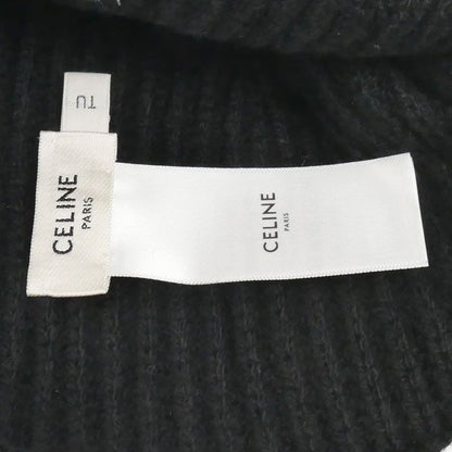 Celine Triomphe Knit Cap Black Hat — view 3