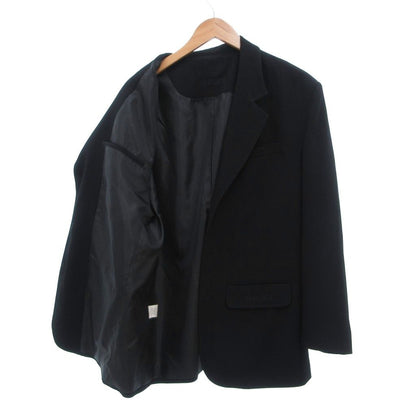 Versace Gianni Tailored Jacket Blue Leather Medusa Metal Button XL Dark Navy — view 3