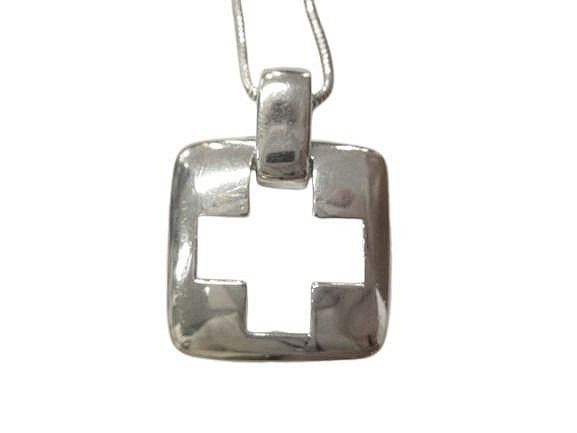 Tiffany & Co Cross Necklace Pendant Silver — view 3