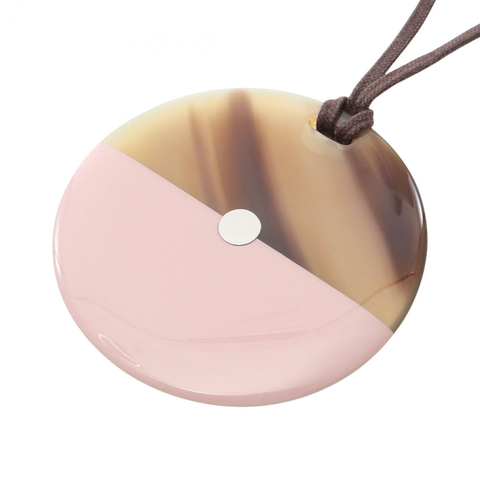 Hermes Necklace Minimal City Pendant Leather Buffalo Horn — view 2