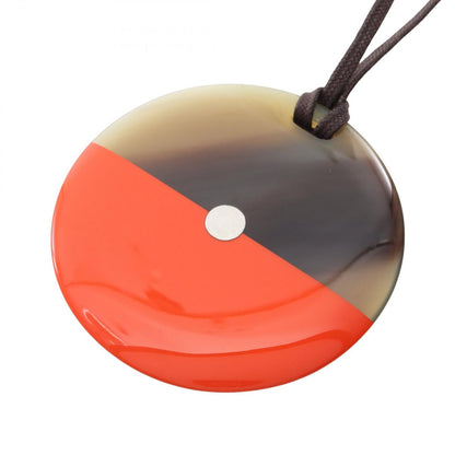 Hermes Necklace Minimal City Pendant Leather Buffalo Horn — view 2