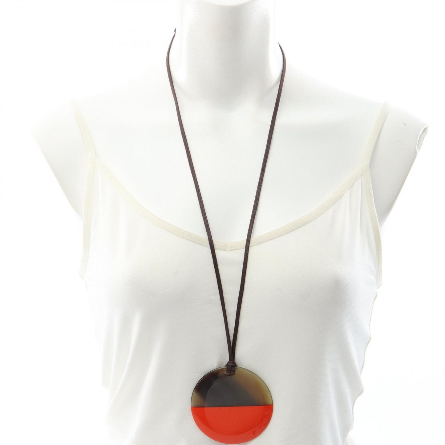Hermes Necklace Minimal City Pendant Leather Buffalo Horn — view 6