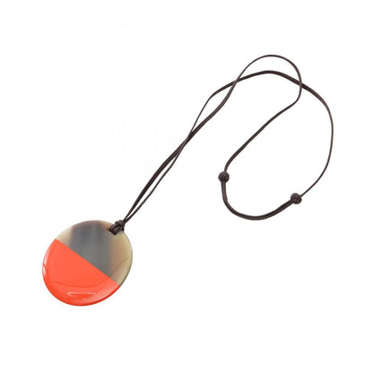 Hermes Necklace Minimal City Pendant Leather Buffalo Horn — view 3