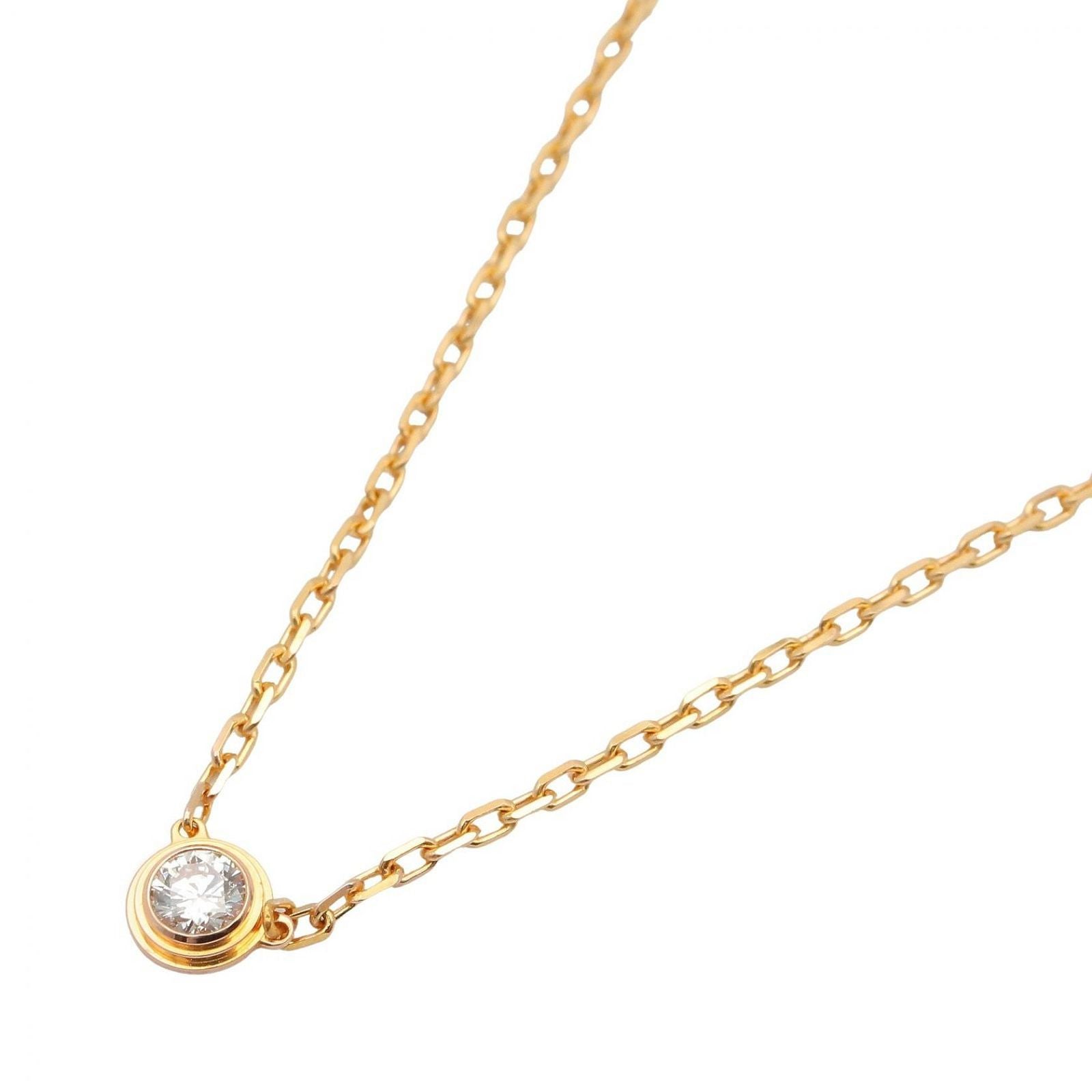 Cartier Necklace Damier Diamond 38 41 cm 18k Pink Gold