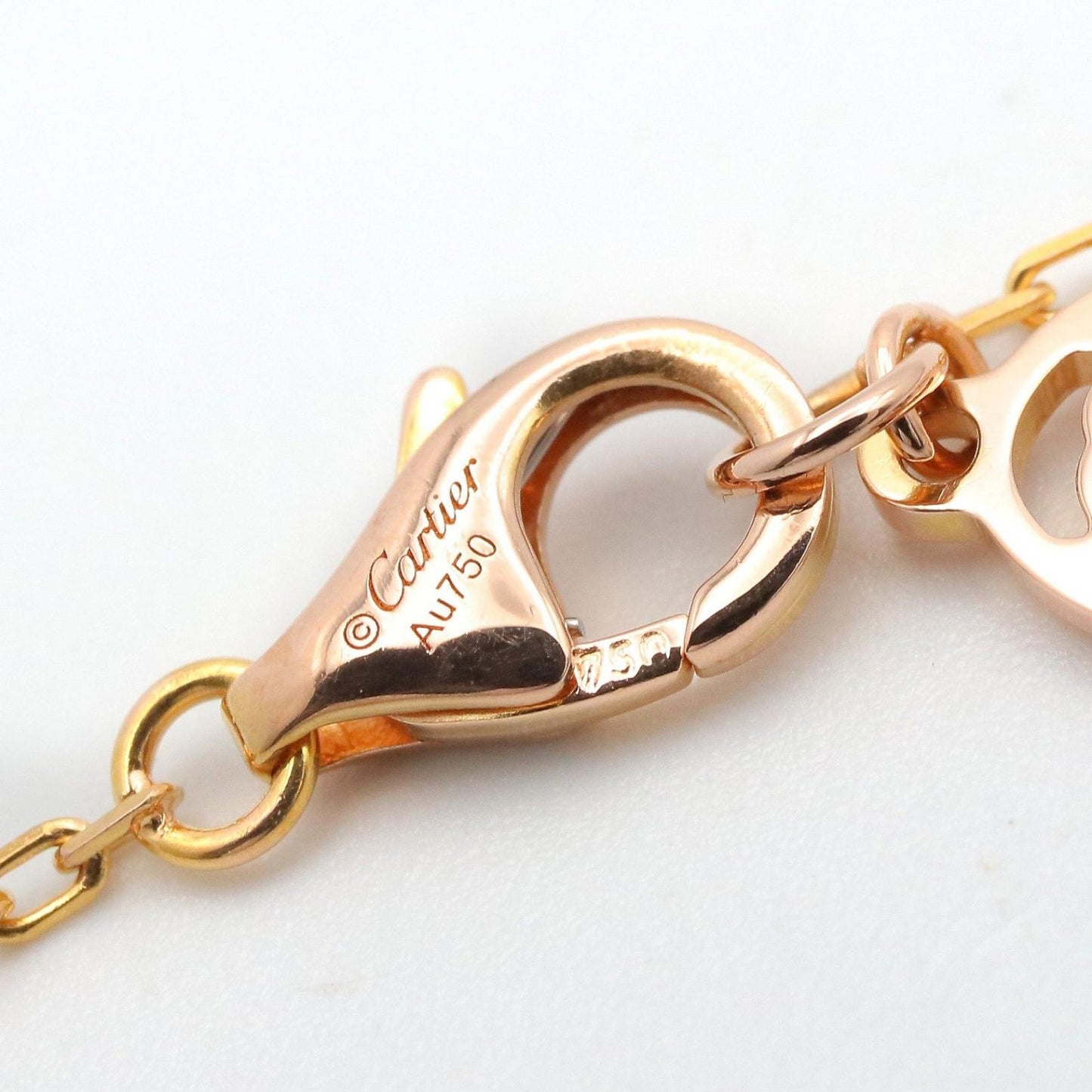 Cartier Necklace Damier Diamond 38 41 cm 18k Pink Gold — view 3