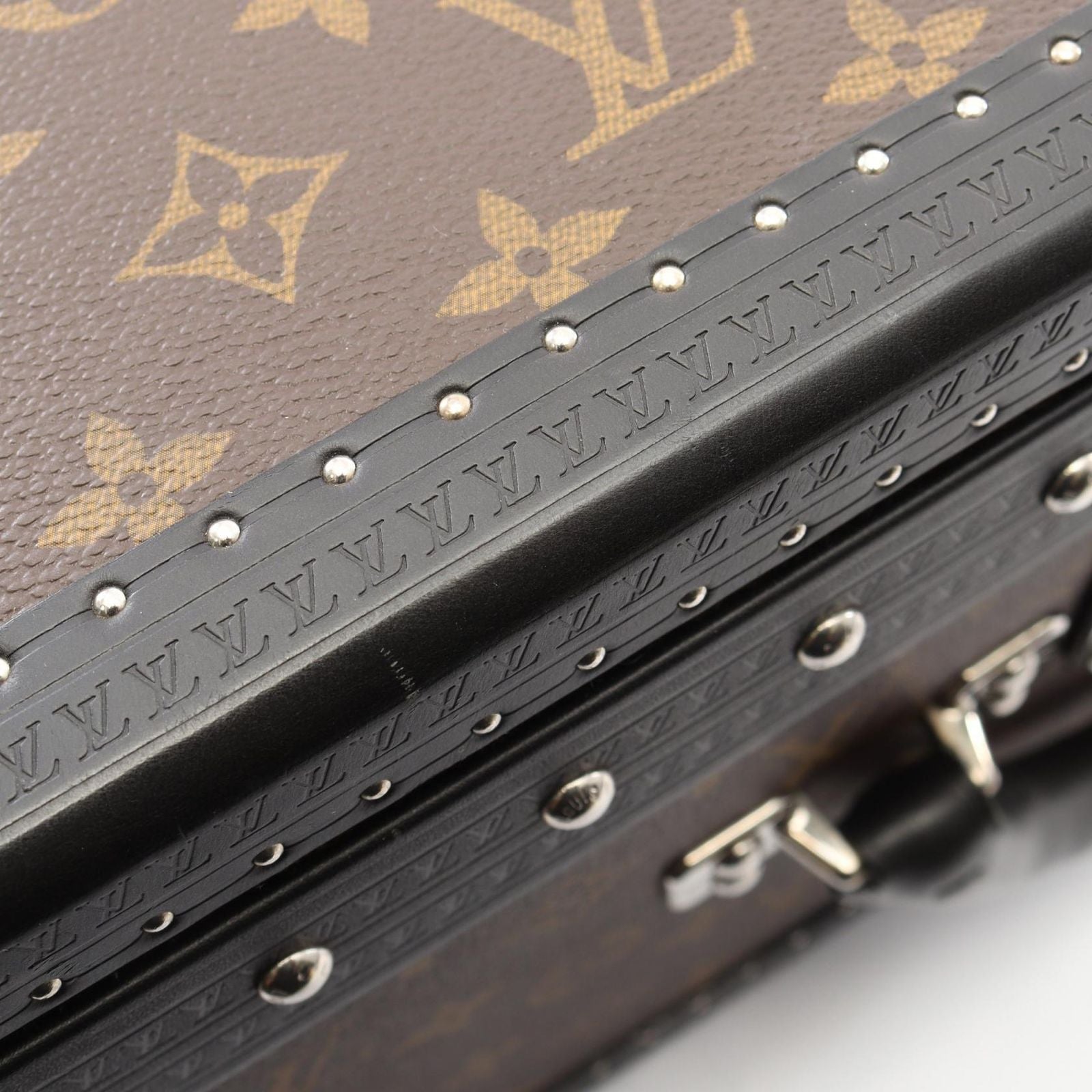 Louis Vuitton Suitcase Alzer 60 Monogram Macassar Canvas Leather Travel Bag — view 6