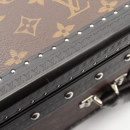 Louis Vuitton Suitcase Alzer 60 Monogram Macassar Canvas Leather Travel Bag — view 6