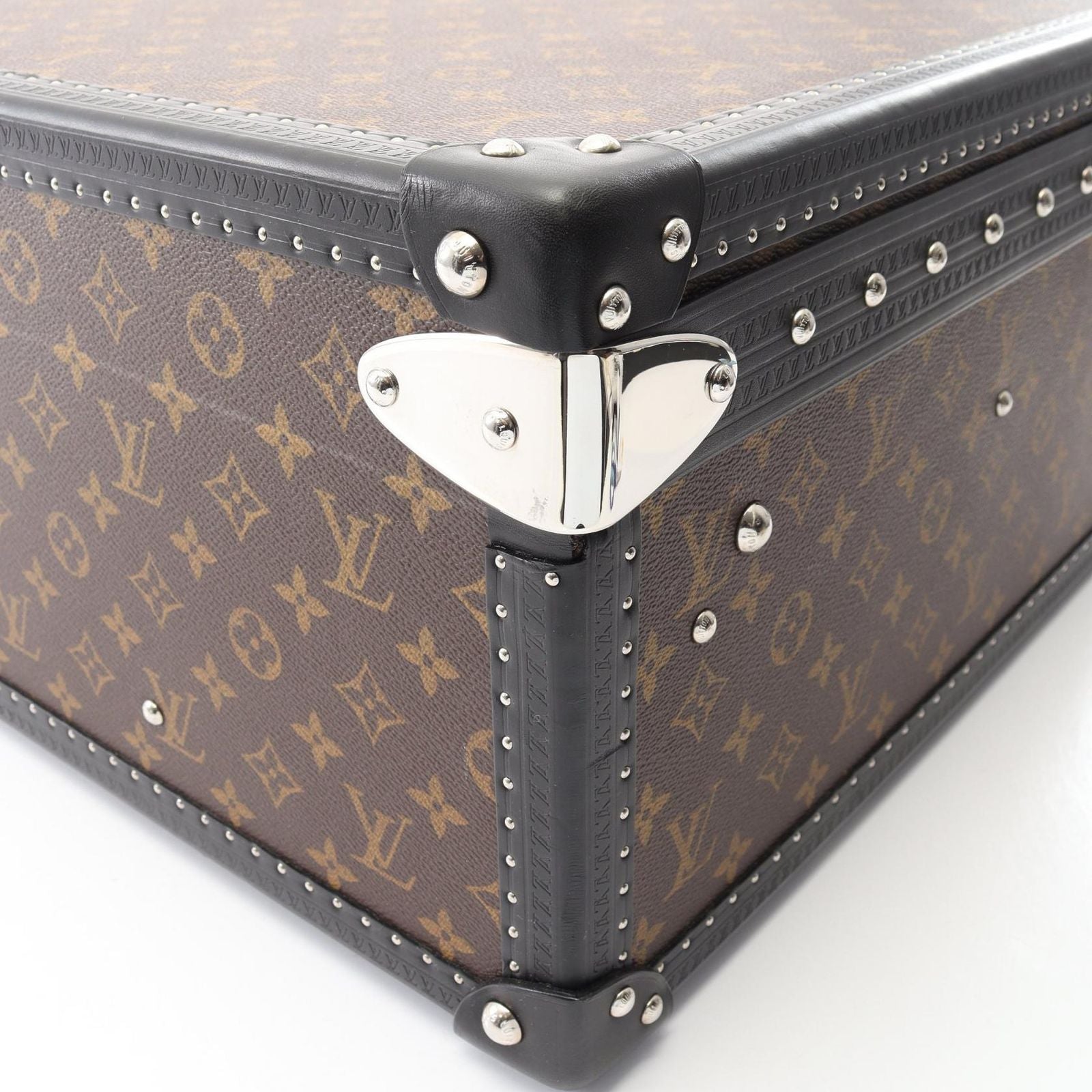 Louis Vuitton Suitcase Alzer 60 Monogram Macassar Canvas Leather Travel Bag — view 9