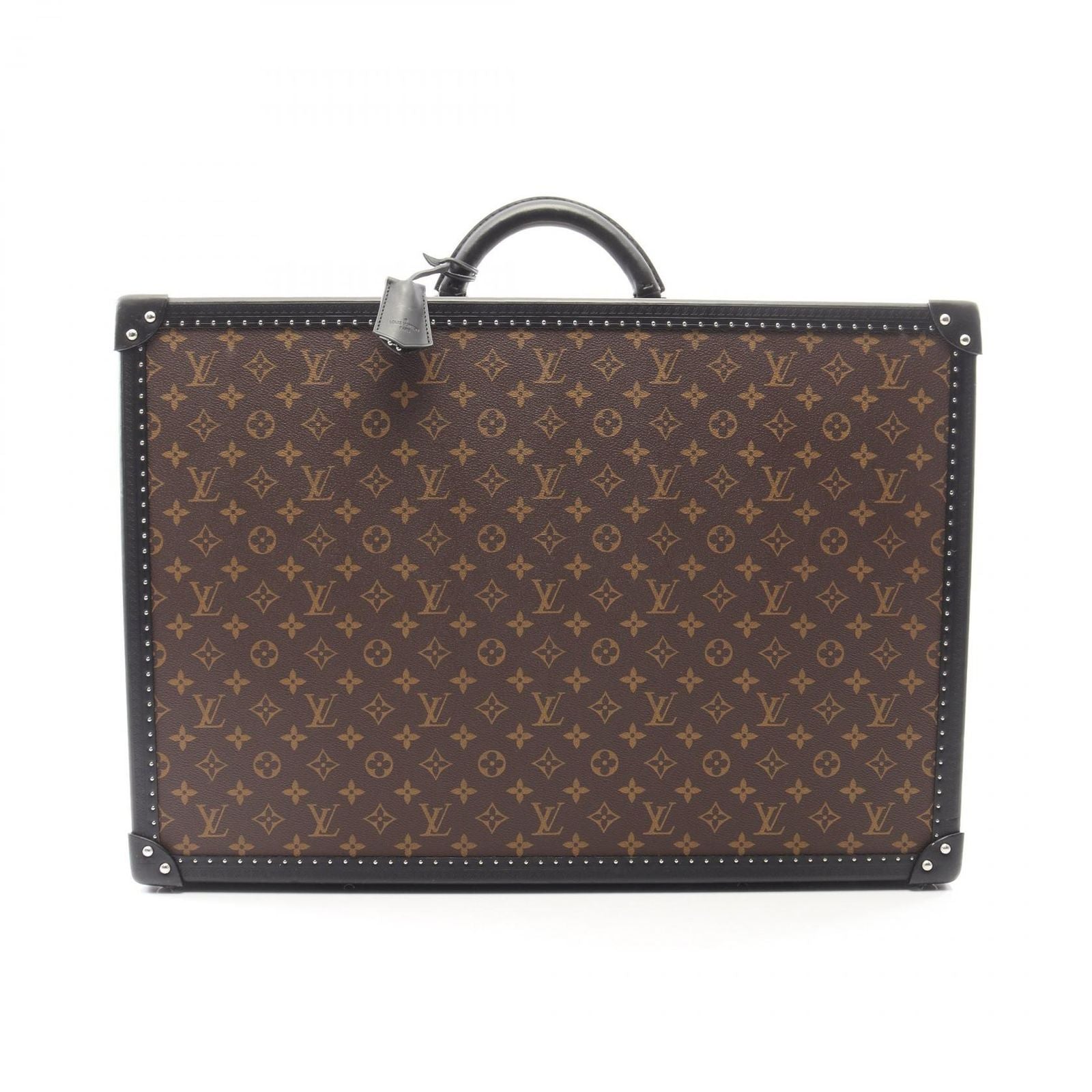 Louis Vuitton Suitcase Alzer 60 Monogram Macassar Canvas Leather Travel Bag