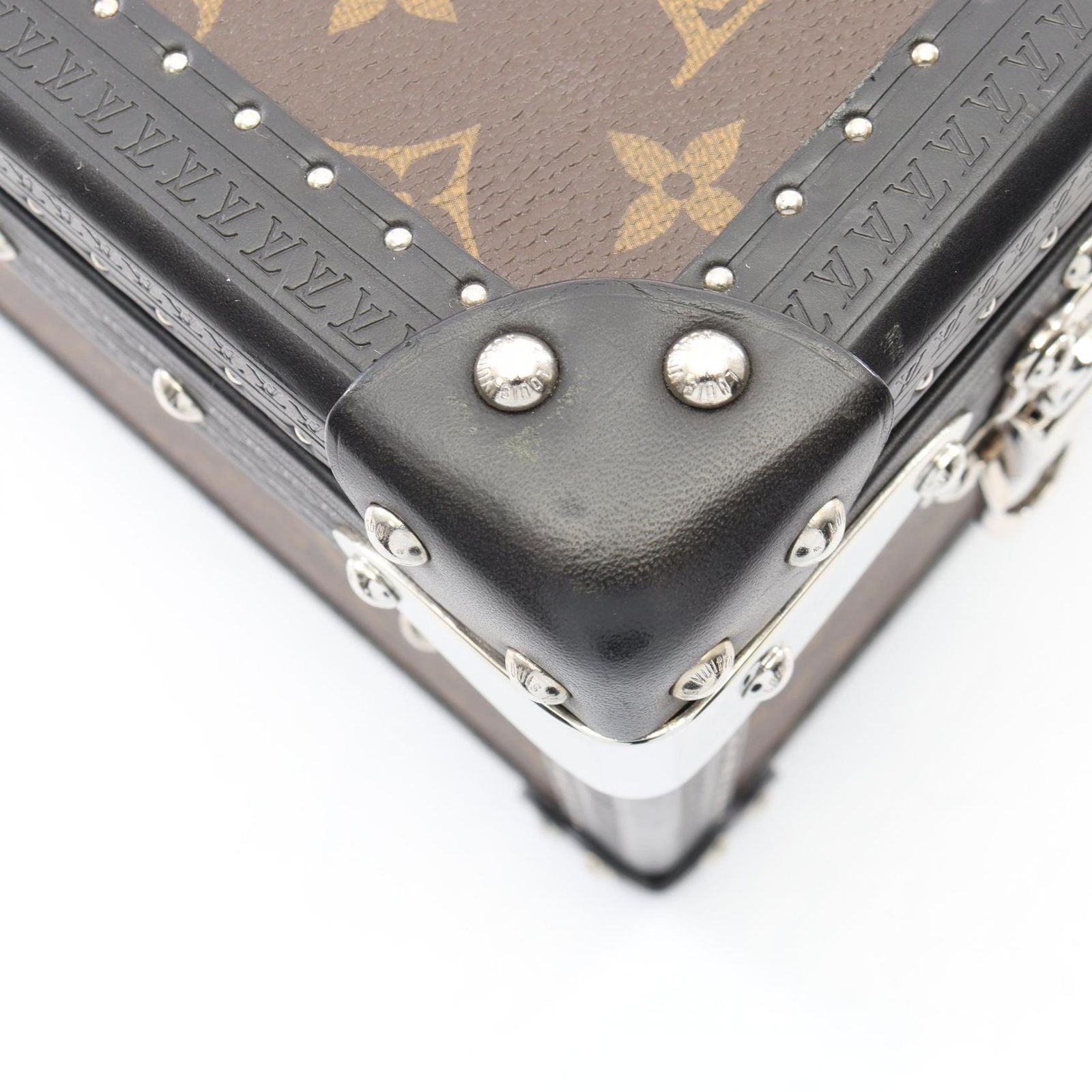 Louis Vuitton Suitcase Alzer 60 Monogram Macassar Canvas Leather Travel Bag — view 7