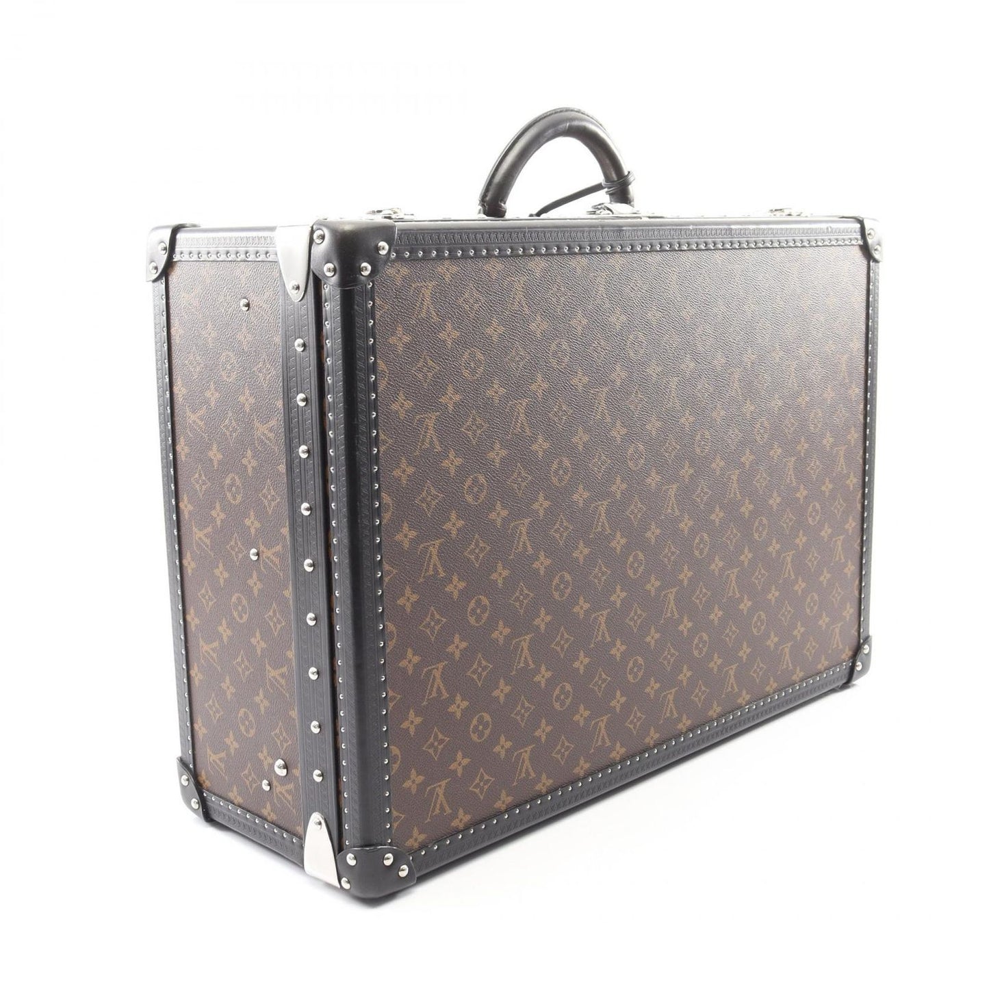 Louis Vuitton Suitcase Alzer 60 Monogram Macassar Canvas Leather Travel Bag — view 2
