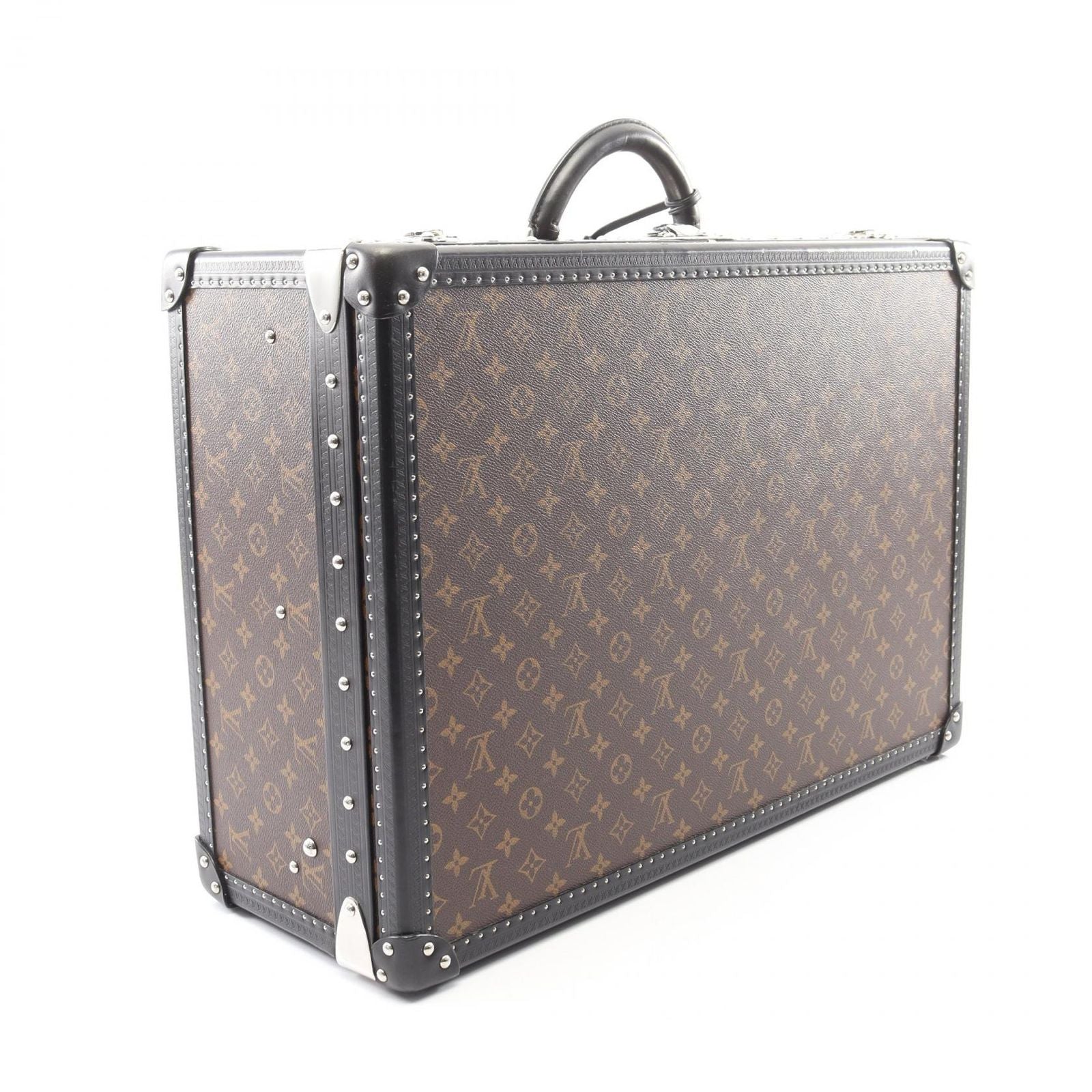 Louis Vuitton Suitcase Alzer 60 Monogram Macassar Canvas Leather Travel Bag — view 2