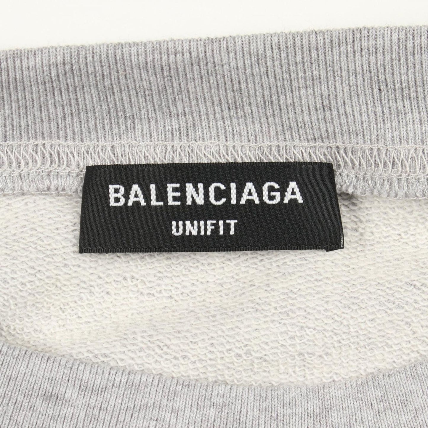 Balenciaga Sweatshirt Logo Embroidery Gray Cotton — view 3