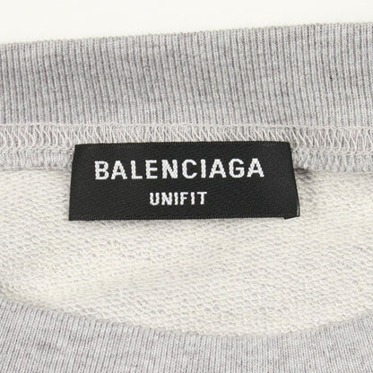 Balenciaga Sweatshirt Logo Embroidery Gray Cotton — view 3