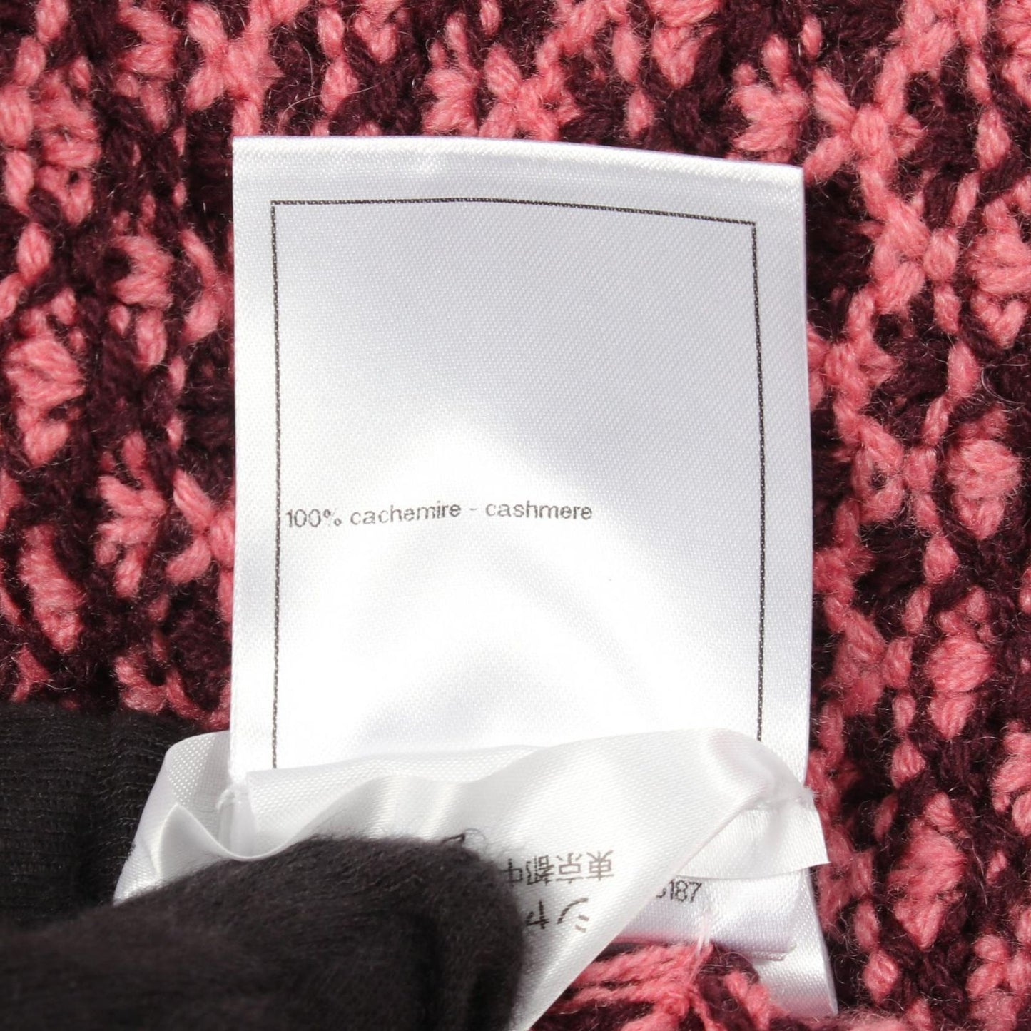 Chanel Cardigan CC Logo Button Cropped Red Cashmere — view 4