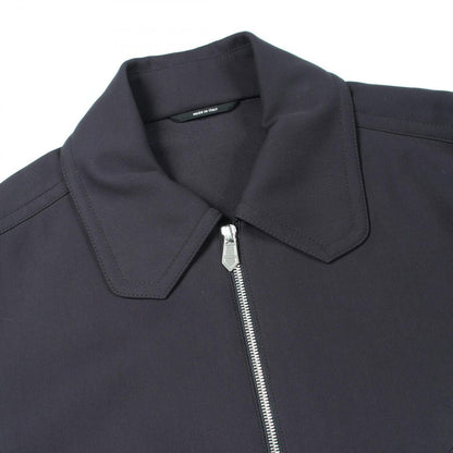Hermes Series Button Jacket Navy Silk — view 8