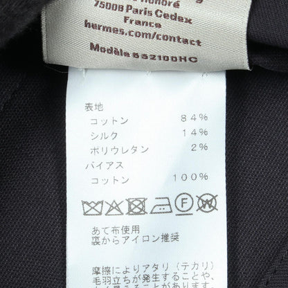 Hermes Series Button Jacket Navy Silk — view 5